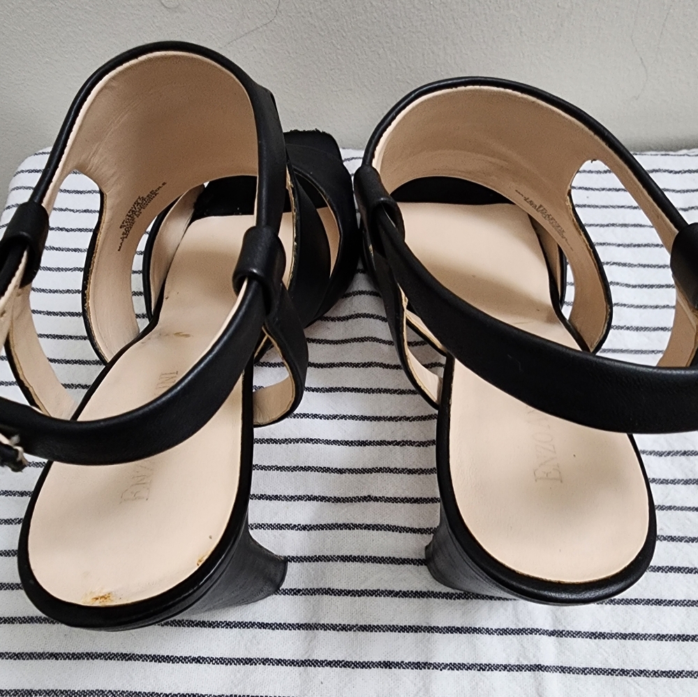 Enzo Angiolini Chic Black Open-Toe Heels - Picture 7 of 11